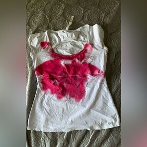 lululemon athletica White and Pink Women's Jersey Top